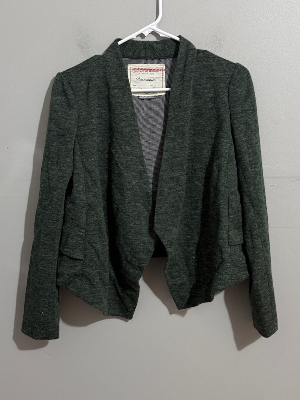 Cartonnier Anthropologie Blazer Womens XS  Heathered Knit Open Front Jacket